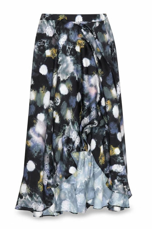 ASOS Womens Blue Geometric Polyester Swing Skirt Size 10 Zip