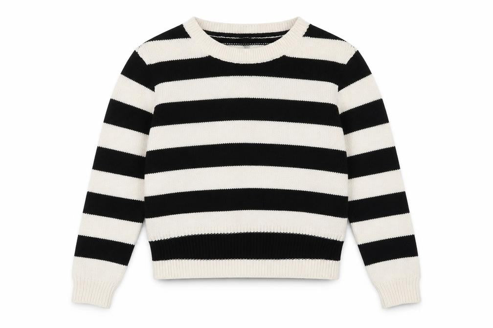 H&M Womens Multicoloured Boat Neck Striped Acrylic Pullover Jumper Size S