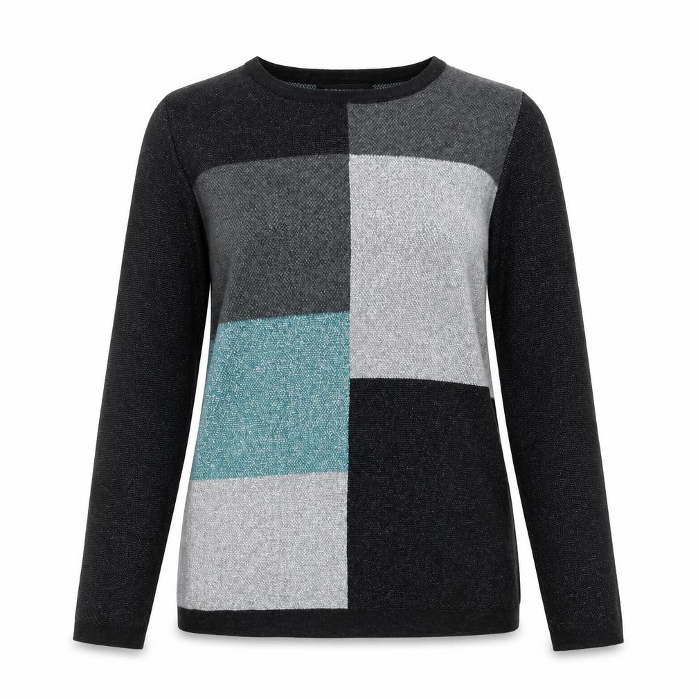 Paramour Womens Multicoloured Round Neck Viscose Pullover Jumper Size S