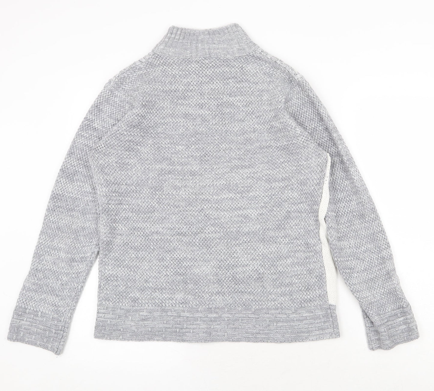 Damart Womens Grey High Neck Acrylic Pullover Jumper Size L
