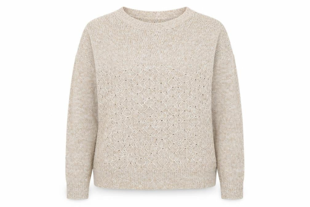 Preworn Womens Beige V-Neck Polyester Pullover Jumper Size XL