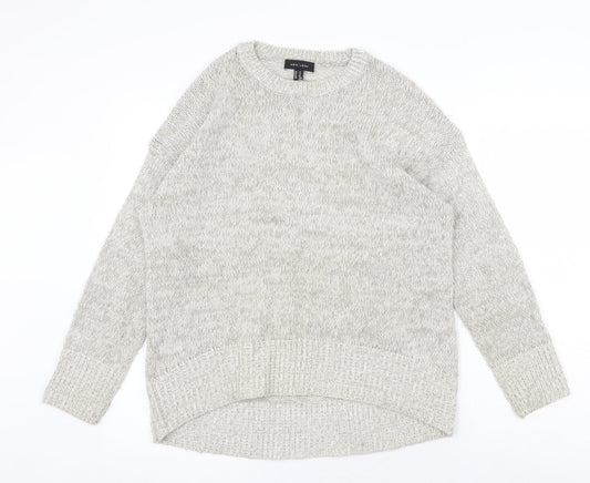 New Look Womens Grey Round Neck Acrylic Pullover Jumper Size M