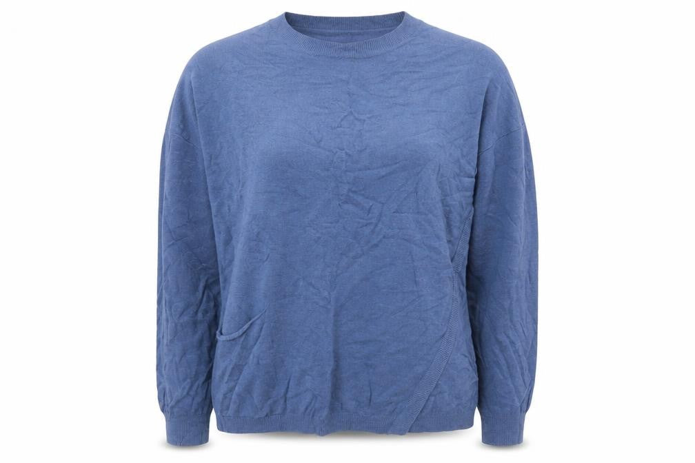 Preworn Womens Blue Scoop Neck Viscose Pullover Jumper Size L
