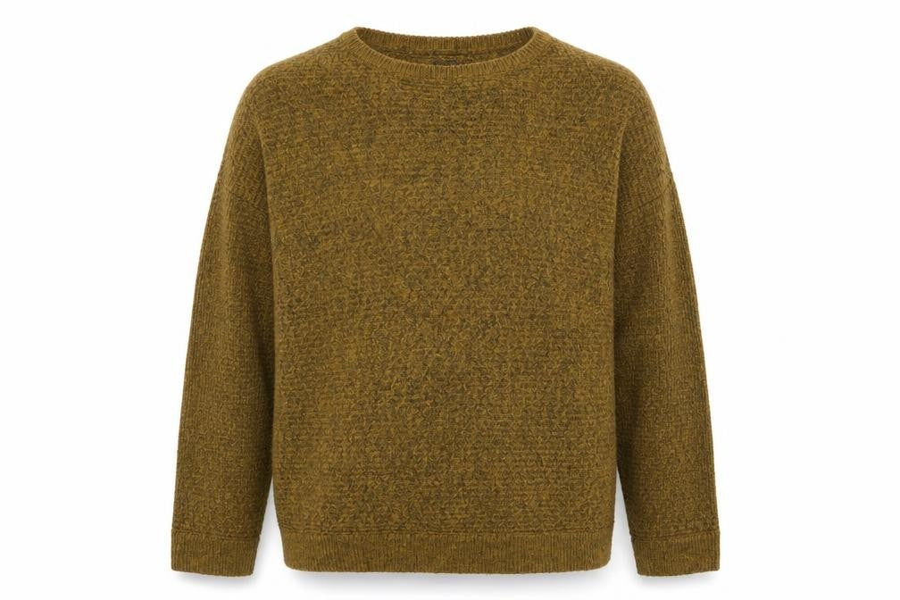 New Look Womens Yellow Round Neck Acrylic Pullover Jumper Size S