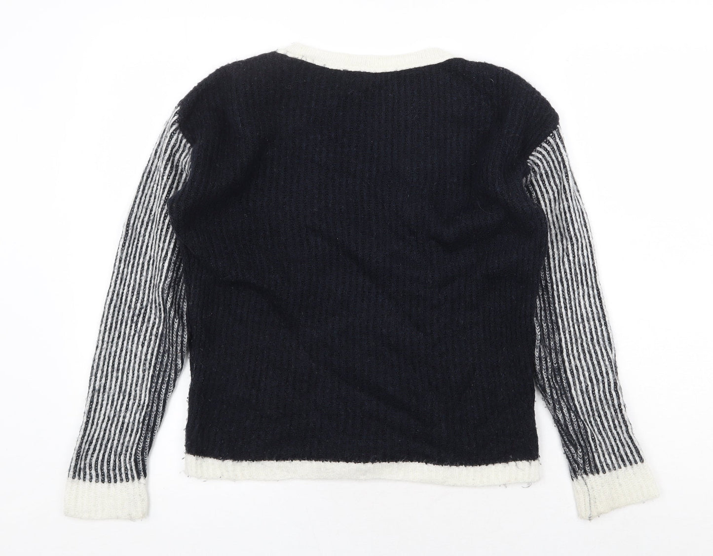 Atmosphere Womens Blue Round Neck Acrylic Pullover Jumper Size 6