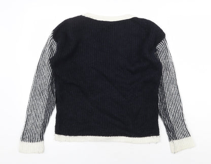 Atmosphere Womens Blue Round Neck Acrylic Pullover Jumper Size 6