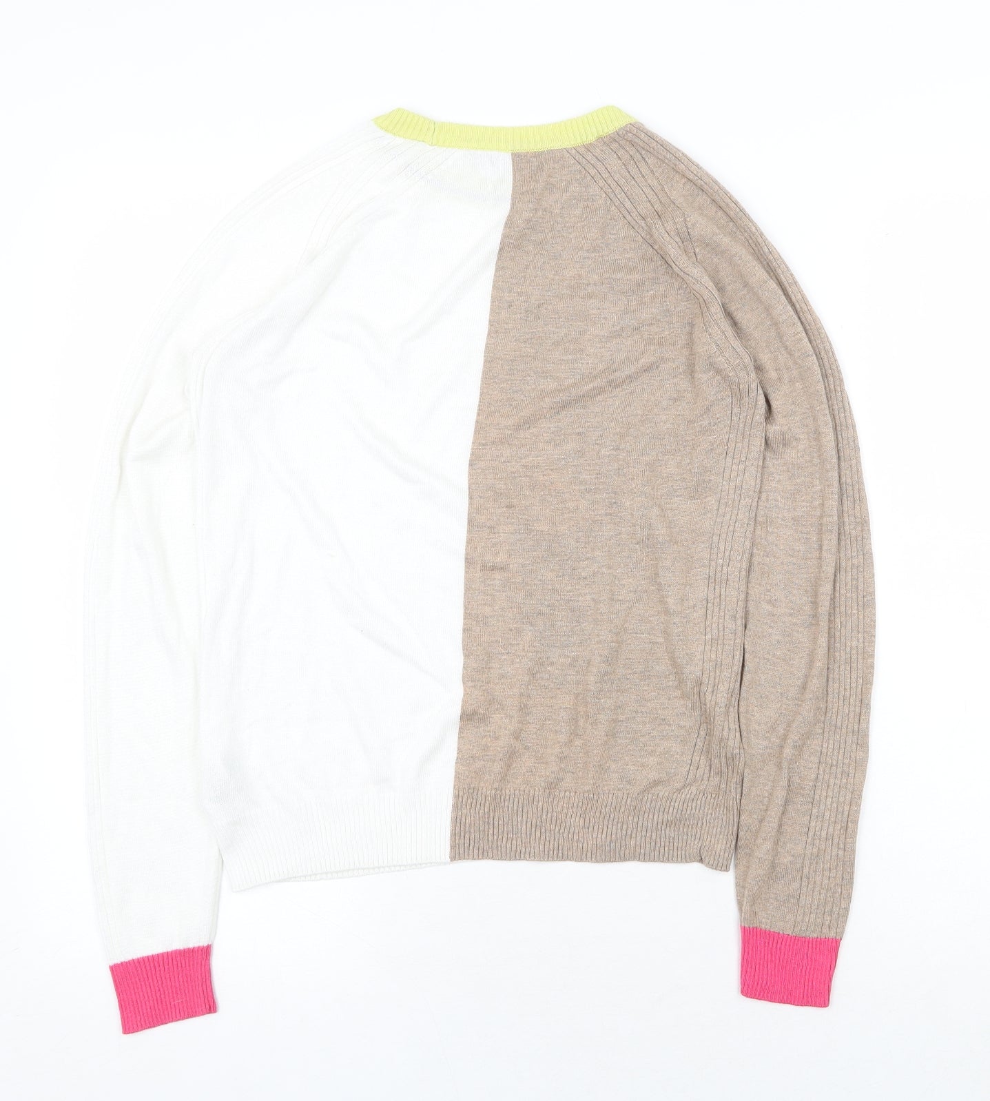 NEXT Womens Multicoloured Round Neck Polyester Pullover Jumper Size XS