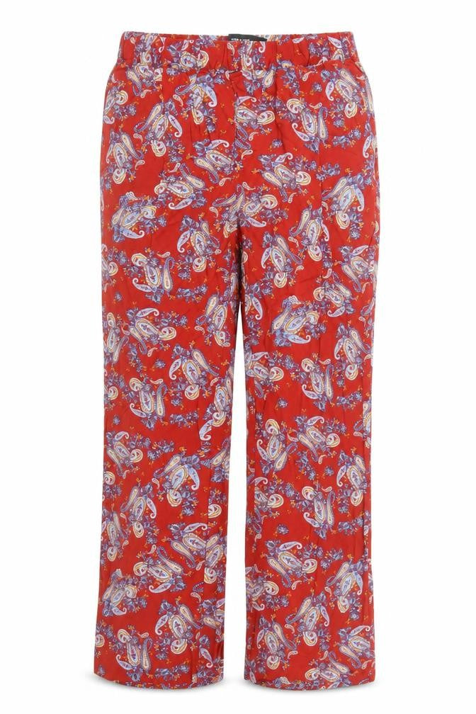 Vera Moda Womens Red Paisley Viscose Trousers Size S Regular