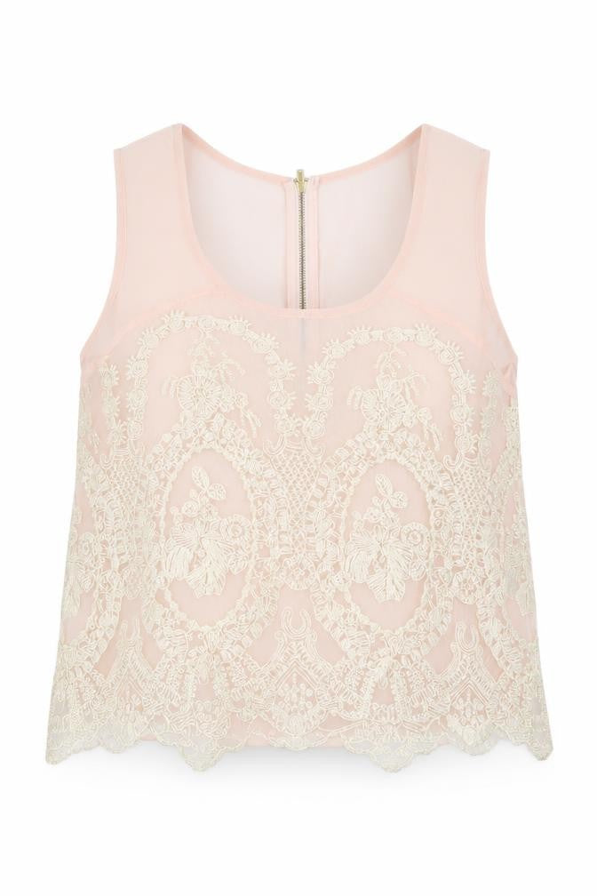 Atmosphere Womens Pink Polyester Basic Blouse Size 12 Square Neck