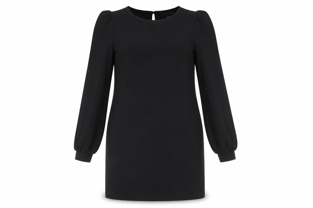NEXT Womens Black Polyester Sheath Size 10 Boat Neck Button
