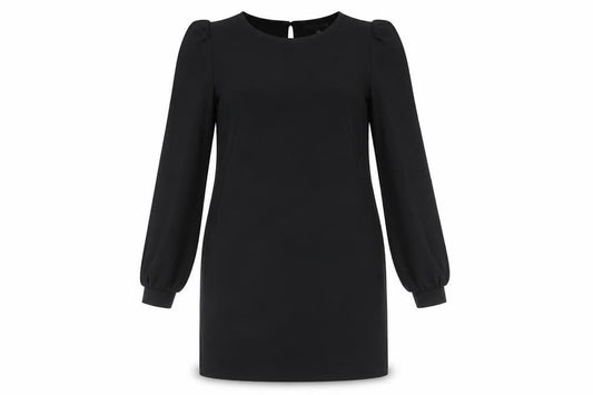 Next Womens Black Polyester Sheath Size 10 Boat Neck Button
