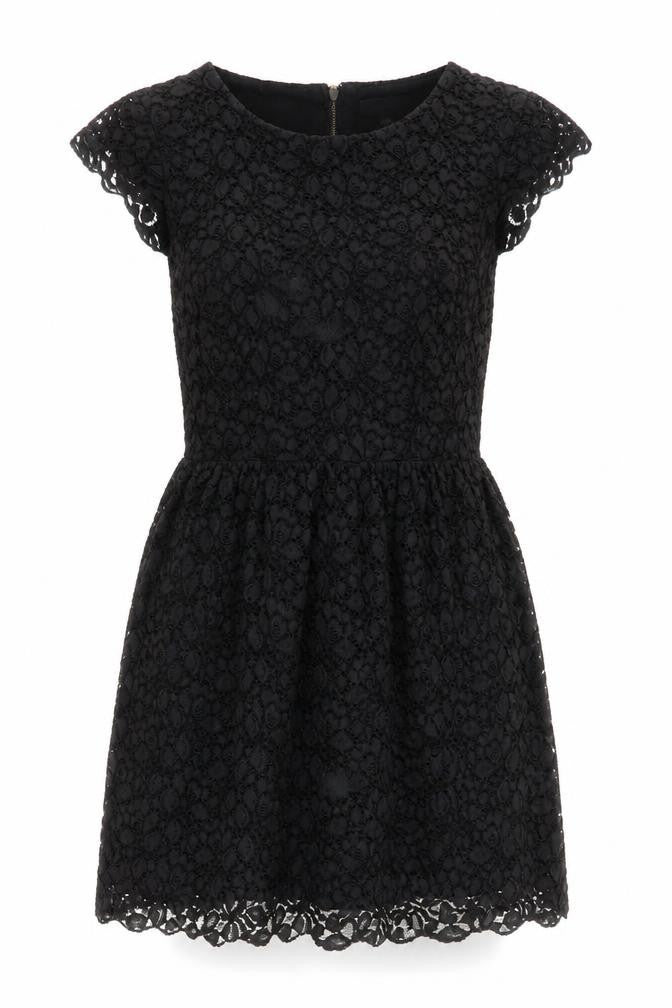 Talula Womens Black Polyester Mini Size 6 Boat Neck Zip