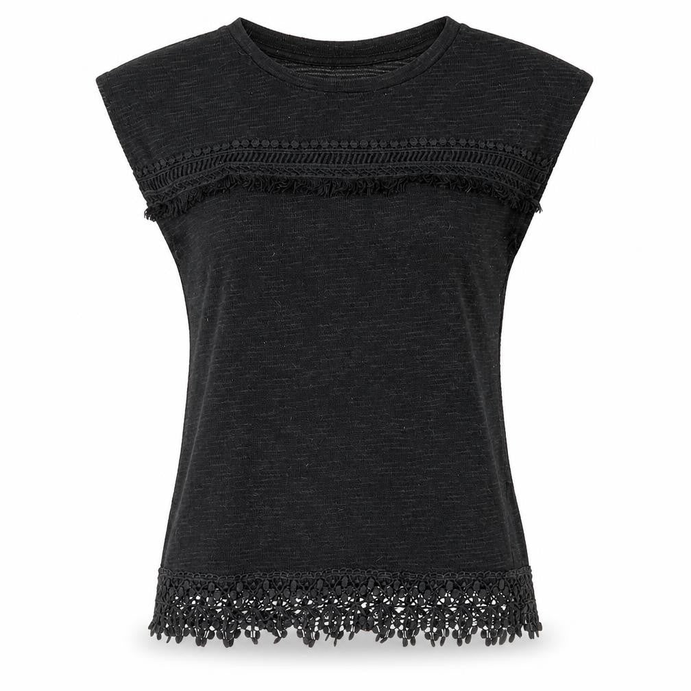 Dorothy Perkins Womens Black Polyester Basic T-Shirt Size 10 Round Neck