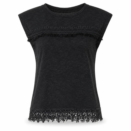 Dorothy Perkins Womens Black Polyester Basic T-Shirt Size 10 Round Neck