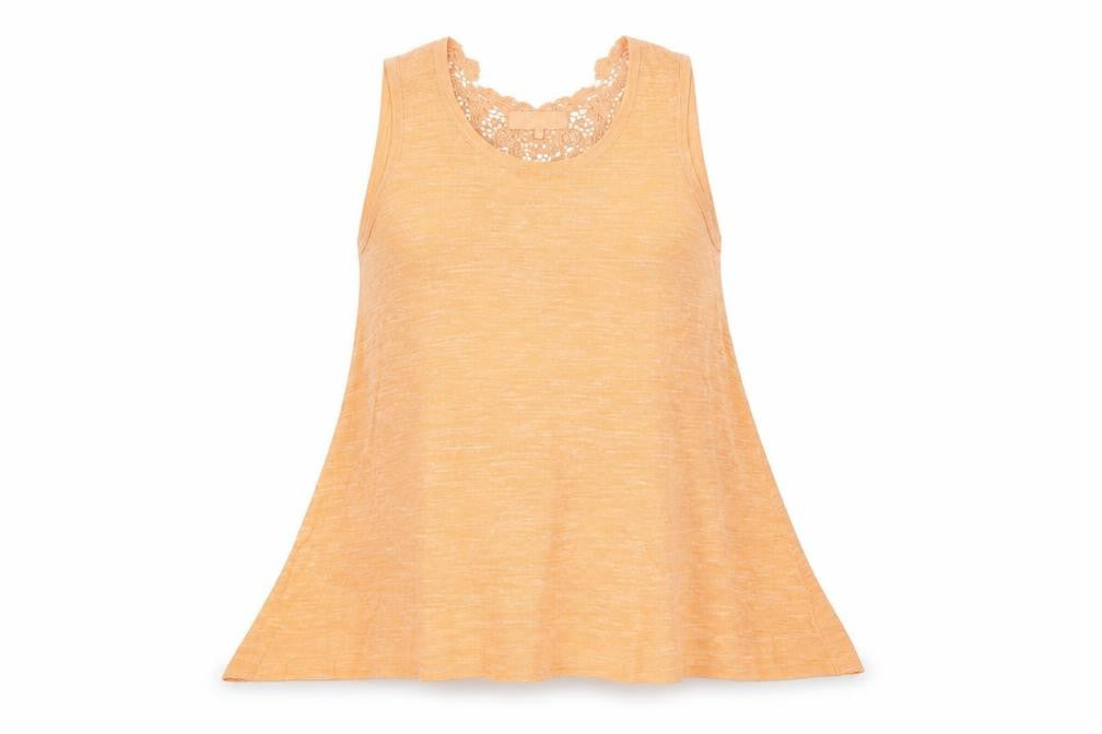 NEXT Womens Orange Acrylic Basic Tank Size 10 Round Neck