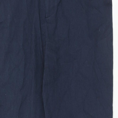 New Look Mens Blue Polyester Trousers Size 34 in Regular Hook & Eye