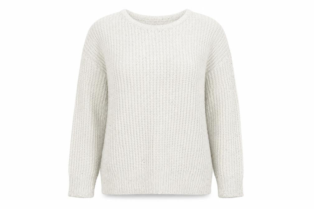Atmosphere Womens Beige Round Neck Acrylic Pullover Jumper Size 14
