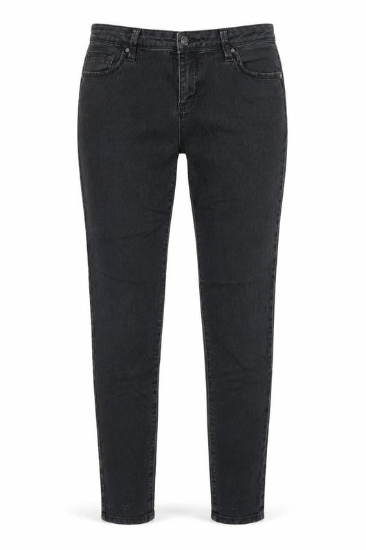 Denim & Co. Womens Black Cotton Skinny Jeans Size 12 Regular Zip