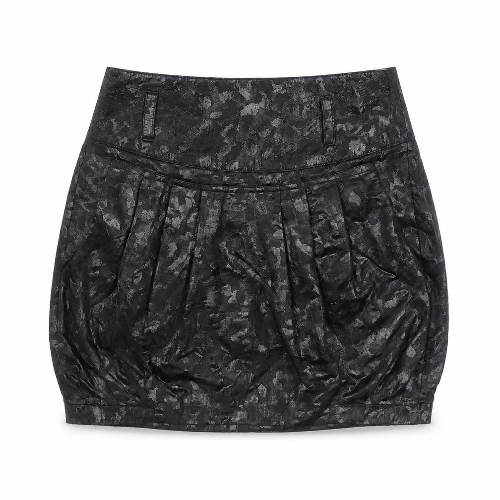 River Island Womens Black Geometric Polyester Tulip Skirt Size 6 Zip