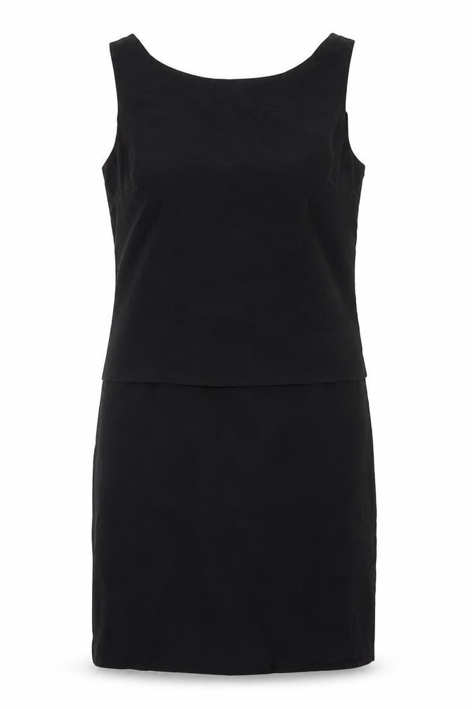 Hannah Hardy Womens Black Acetate Shift Size 12 Round Neck Zip