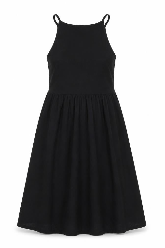 ASOS Womens Black Cotton Fit & Flare Size 10 Round Neck Pullover