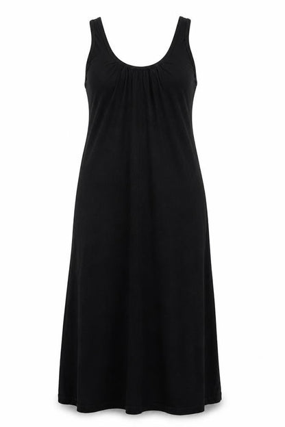 Next Womens Black Viscose Tank Dress Size 10 Scoop Neck Pullover