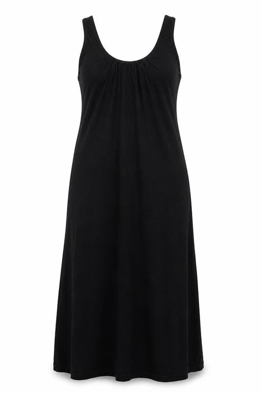 Next Womens Black Viscose Tank Dress Size 10 Scoop Neck Pullover