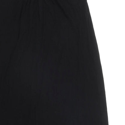Next Womens Black Viscose Tank Dress Size 10 Scoop Neck Pullover