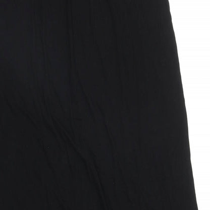 Next Womens Black Viscose Tank Dress Size 10 Scoop Neck Pullover