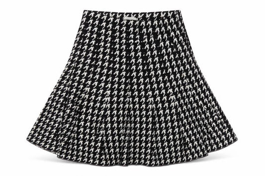 Sans Souci Womens Black Geometric Cotton Skater Skirt Size S