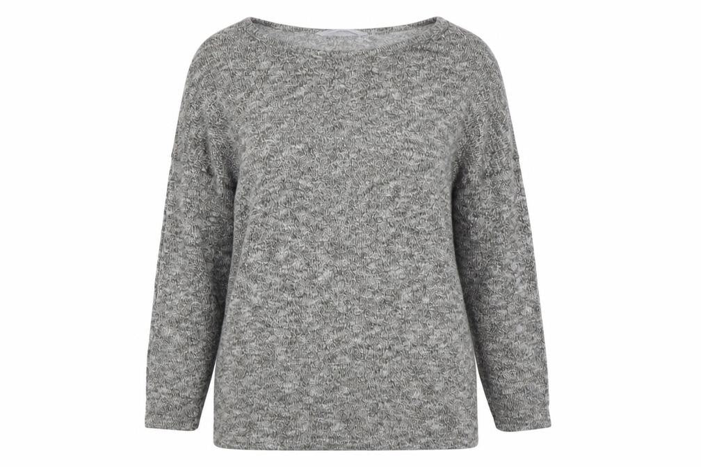 TU Womens Grey Boat Neck Viscose Pullover Jumper Size 8