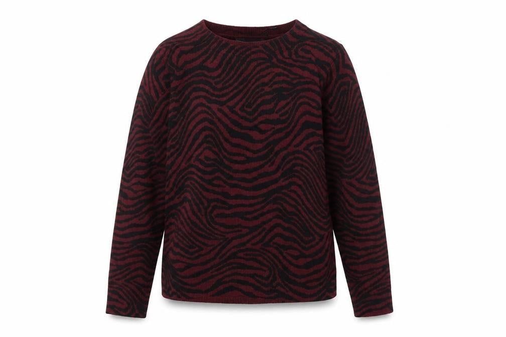 Marks & Spencer Womens Purple Scoop Neck Geometric Acrylic Pullover Jumper Size 6