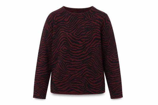 Marks & Spencer Womens Purple Scoop Neck Geometric Acrylic Pullover Jumper Size 6