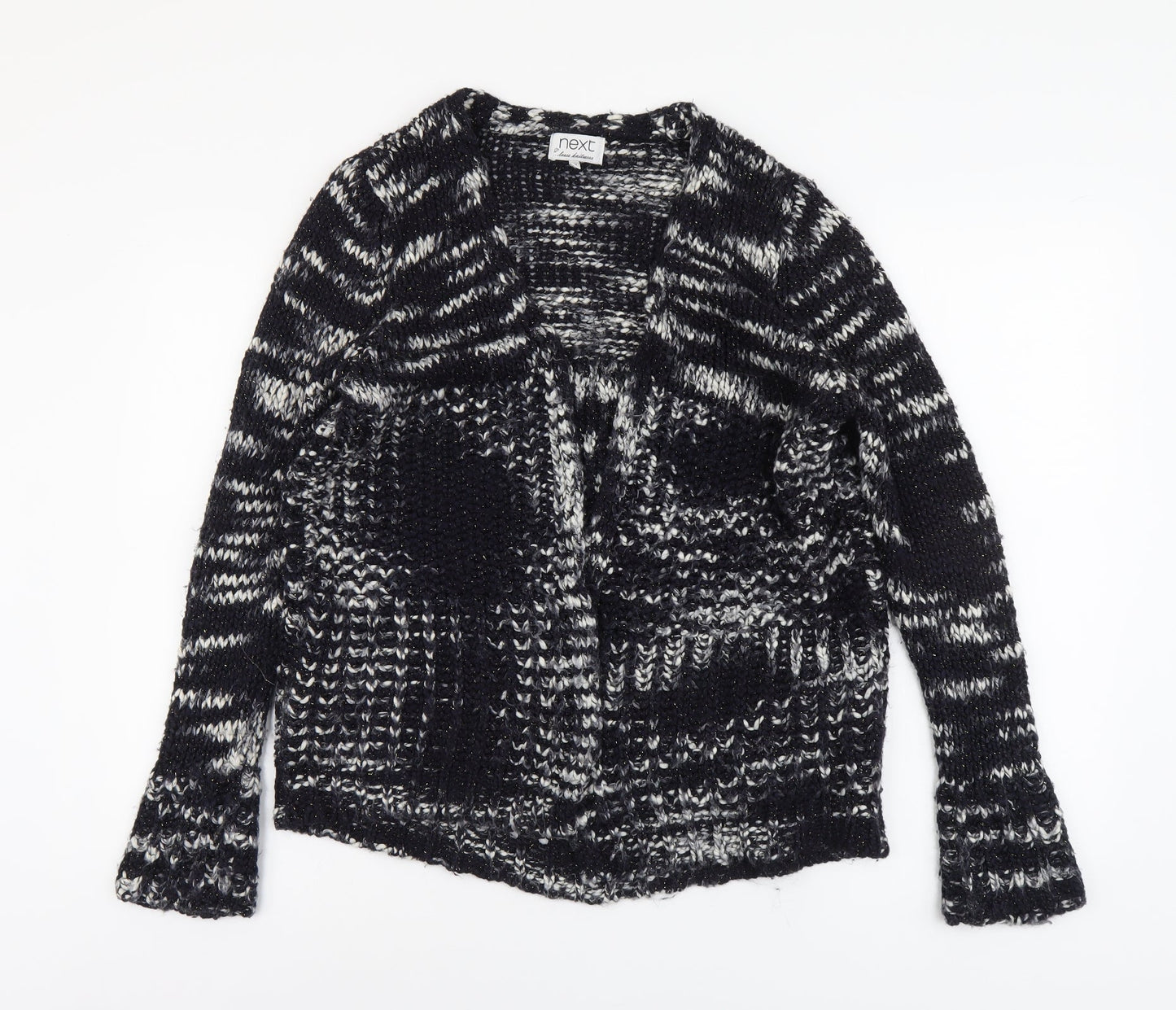 NEXT Womens Black V-Neck Acrylic Cardigan Jumper Size M