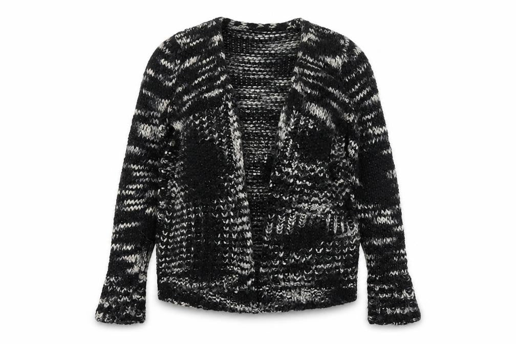 Next Womens Black V-Neck Acrylic Cardigan Jumper Size M
