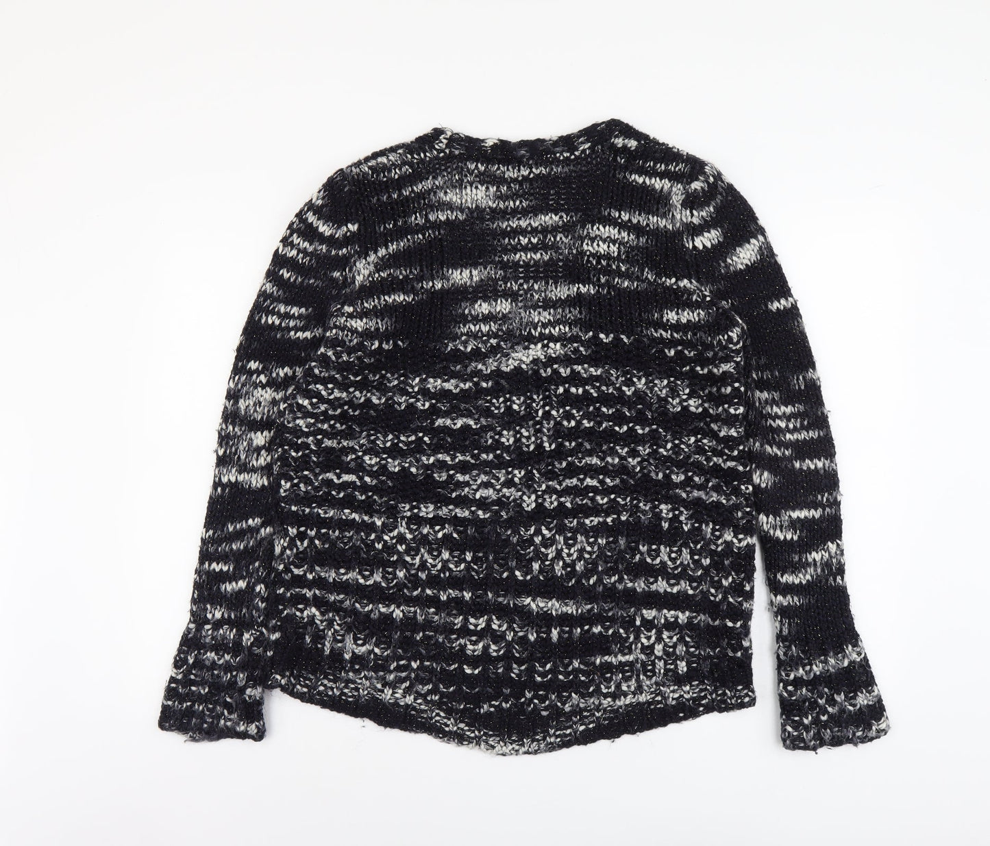 NEXT Womens Black V-Neck Acrylic Cardigan Jumper Size M