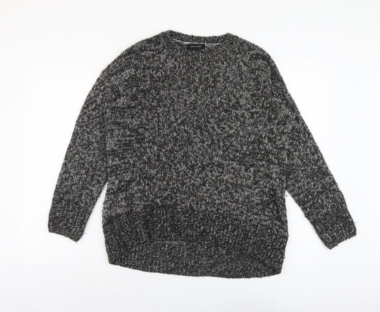 New Look Womens Grey Scoop Neck Acrylic Pullover Jumper Size S
