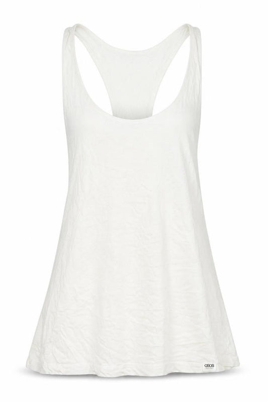 ASOS Womens White 100% Cotton Basic Tank Size M Scoop Neck
