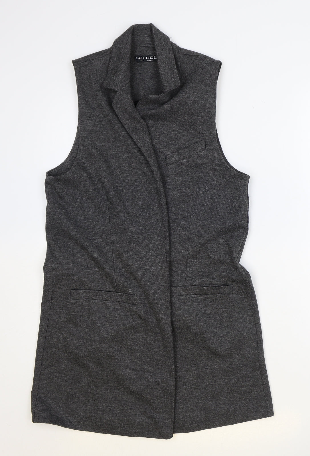 Select Womens Grey Overcoat Jacket Size 14