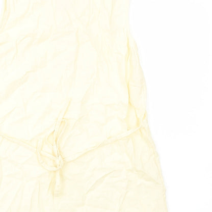 Bonmarché Womens Ivory Cotton Basic Blouse Size 10 V-Neck