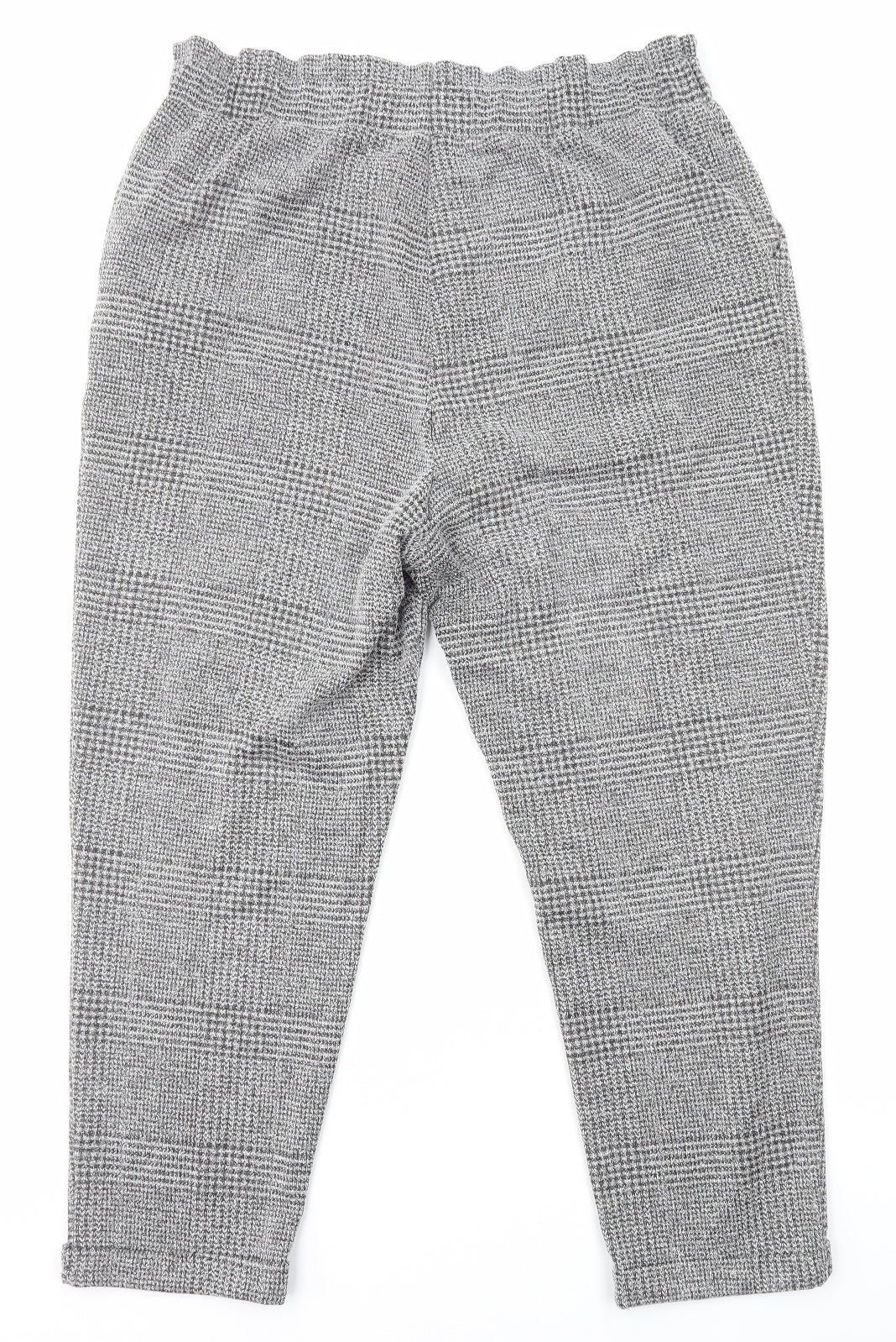 Preworn Womens Grey Plaid Polyester Dress Pants Trousers Size XL Regular