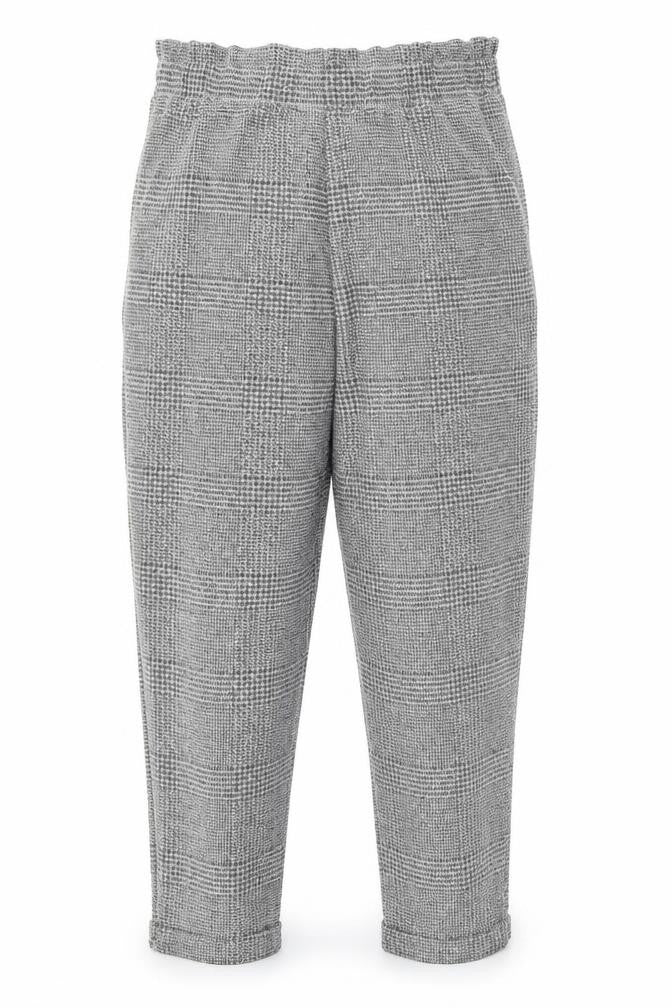 Preworn Womens Grey Plaid Polyester Dress Pants Trousers Size XL Regular