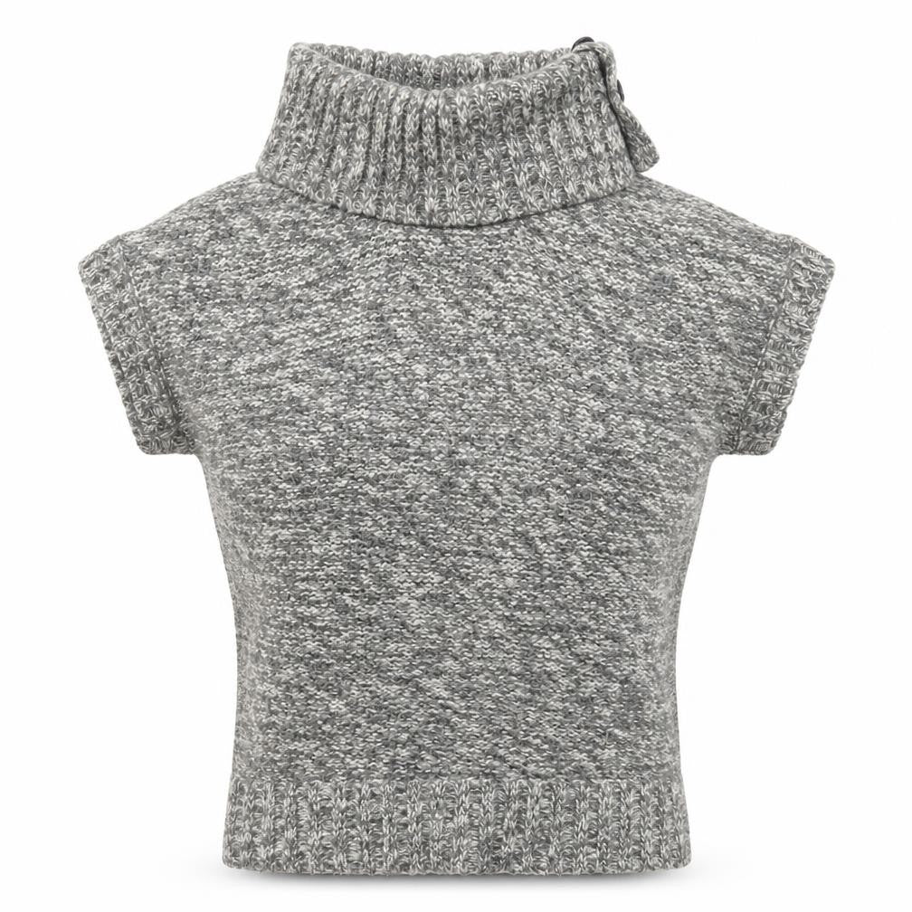 Like love Womens Grey Roll Neck Acrylic Pullover Jumper Size M