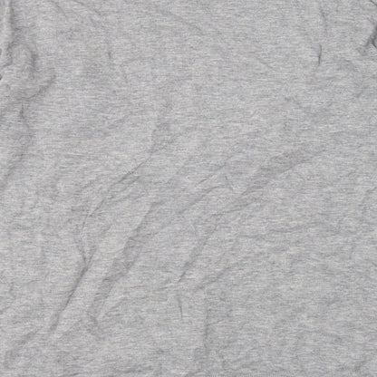 H&M Womens Grey Round Neck Polyamide Pullover Jumper Size XS
