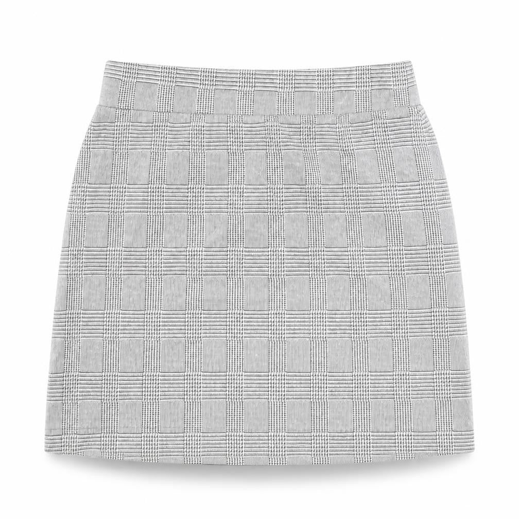 New Look Girls Grey Geometric Polyester A-Line Skirt Size 12-13 Years Regular Zip