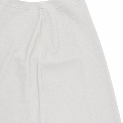 Topics Womens Beige Polyester Swing Skirt Size 10 Zip