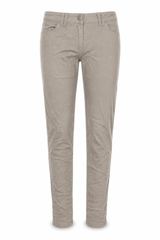Womens Brown Cotton Skinny Jeans Size 34 in Regular Zip