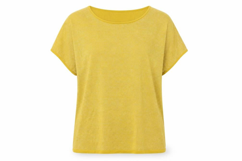 Fair Lady Womens Yellow Round Neck Cotton Pullover Jumper Size 18
