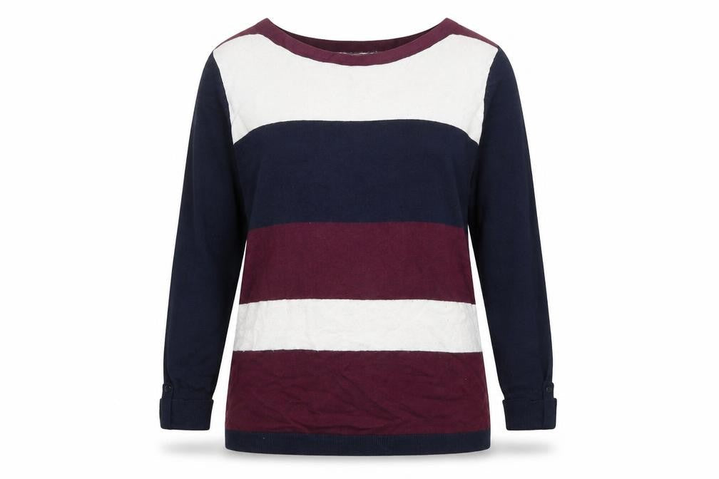Intuition Womens Multicoloured Scoop Neck Viscose Pullover Jumper Size 12