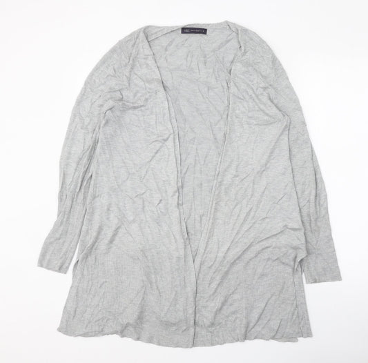 Marks and Spencer Womens Grey V-Neck Viscose Cardigan Jumper Size M